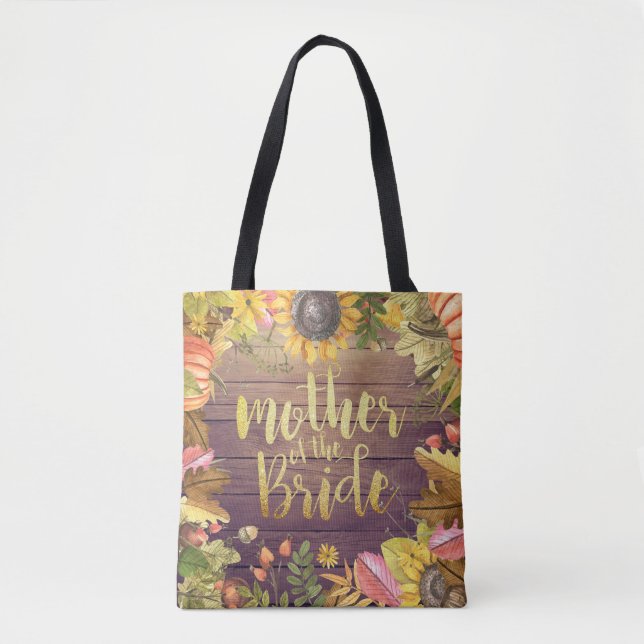 Tote Bag Mère mariage de la mariée Automne Maple Citrouille (Devant)