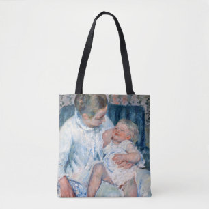 Tote Bag Mère sur le point de laver son enfant endormi, Cas