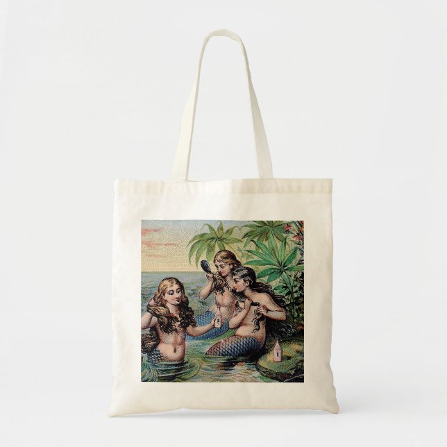 Tote Bag Mermaid Antique Magie Océan Nautique (Devant)
