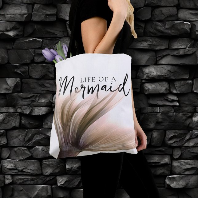 Tote Bag #MermaidLife d'une sirène | Devis de queue (Créateur téléchargé)