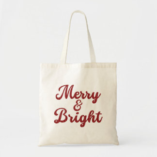 Tote Bag Merry and Bright Christmas