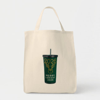 Tote Bag Merry & Bright 2026 Géométrique Renne Acrylique Tr