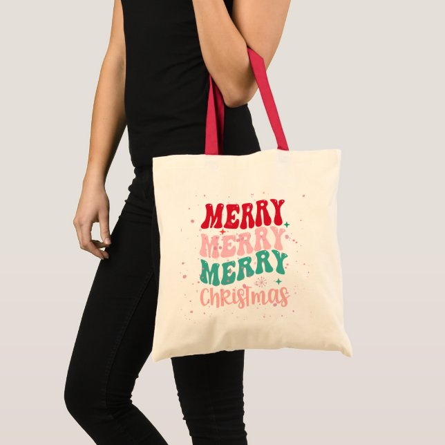 TOTE BAG MERRY NOËL COLORÉ (Devant (produit))