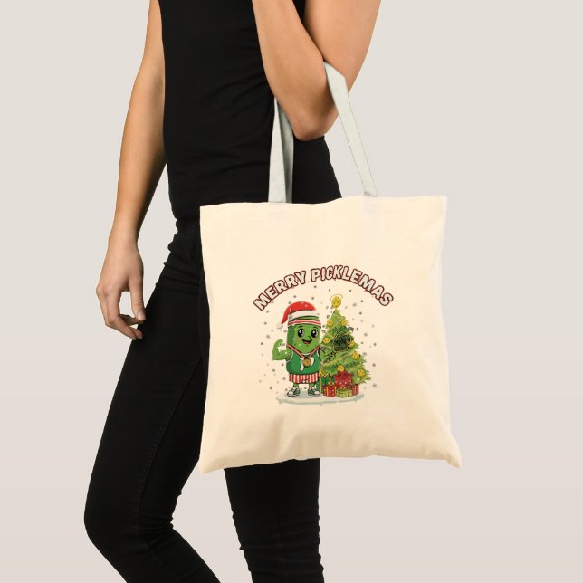 Tote Bag  Merry Picklemas Funny Pickleball Champion   (Devant (produit))