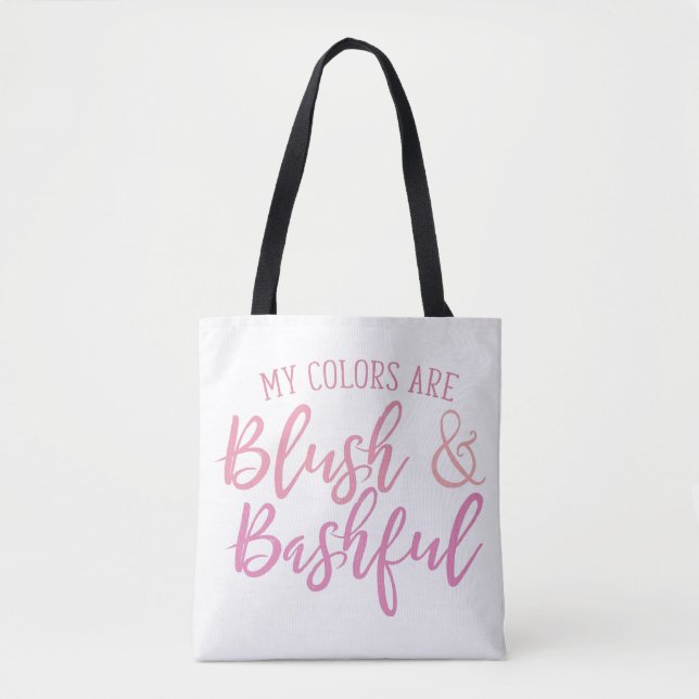 Tote Bag Mes couleurs sont, Blush et Bashful, Blush, Bashin (Devant)