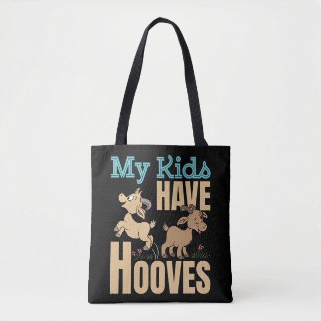 Tote Bag Mes Enfants Ont Des Chèvres Chèvre Maman Papa Pare (Devant)