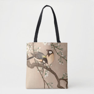 Tote Bag Mésange japonaise asiatique Ohara Koson Oiseau Cha