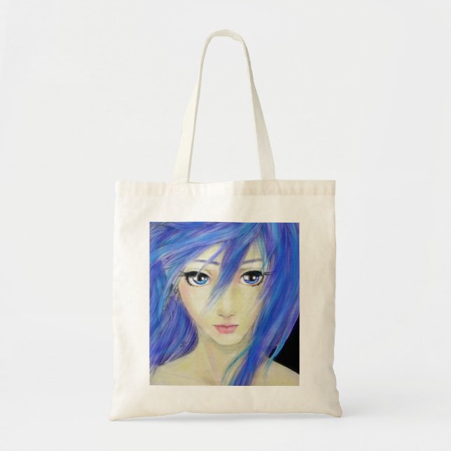Tote Bag Message aux yeux bleus (Devant)