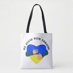 Tote Bag Message inspirant Nous sommes avec l'Ukraine