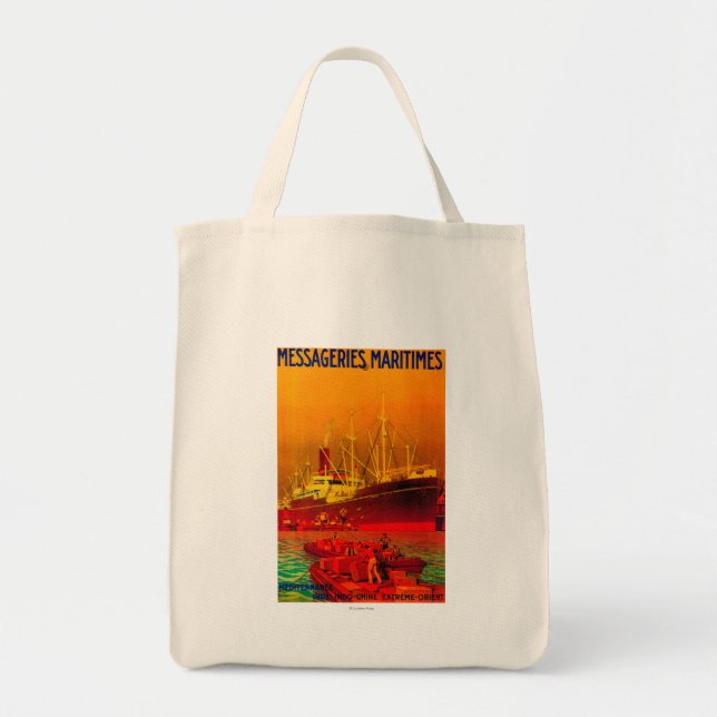 Tote Bag Messageries Maritimes Poster Vintage Europe (Devant)
