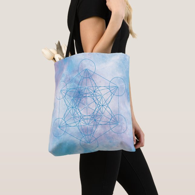 Tote Bag Metatron’s Cube Sacred Geometry (De près)