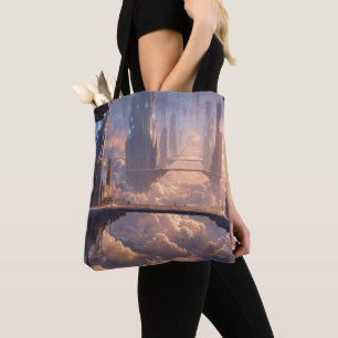 Tote Bag Métropole flottante dans les nuages