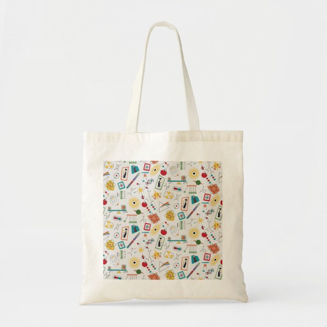 Tote Bag Mi-siècle moderne de l'âge atomique STEM Physique  (Devant)