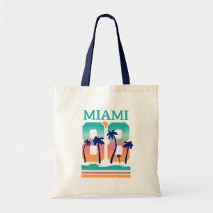 Tote Bag Miami 88 Rétro Coucher de soleil Palmier