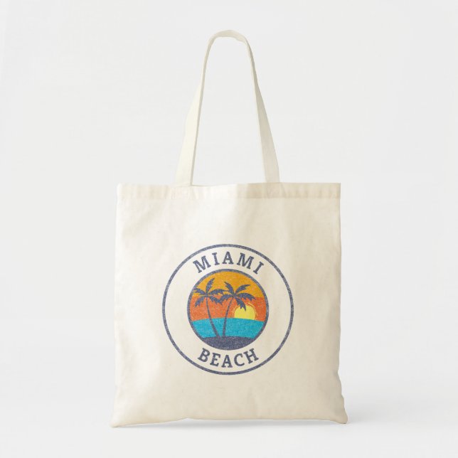 Tote Bag Miami Beach, Floride style classique défraîchi (Devant)