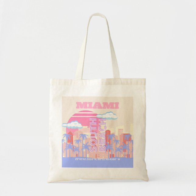 Tote Bag Miami Beach, Voyage à Miami Art, Chambre Prépa, Pa (Devant)