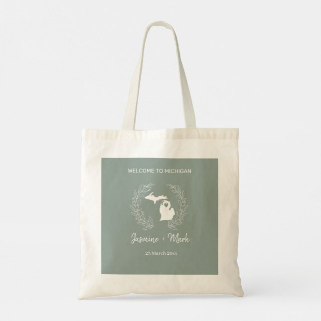 Tote Bag Michigan Destination Mariage Bienvenue (Dos)
