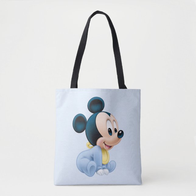 Tote Bag Mickey bébé | Pyjamas bleus (Devant)