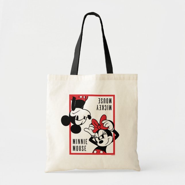 Tote Bag Mickey et Minnie | Conception combinée mignonne (Devant)