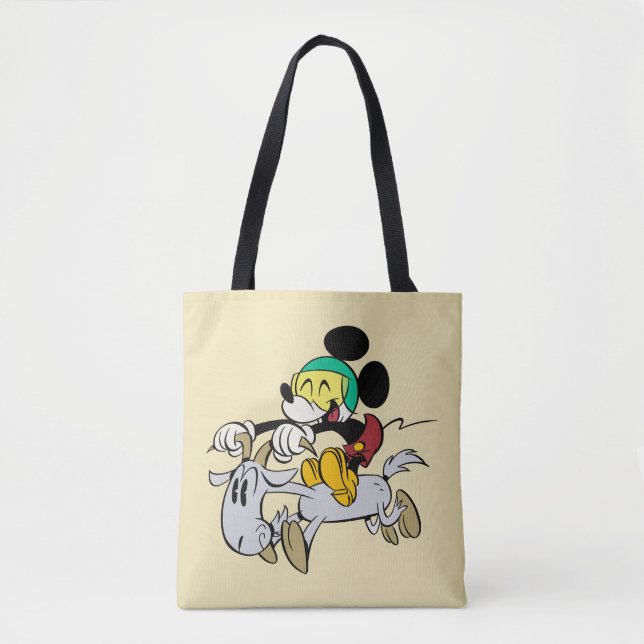 Tote Bag Mickey français | Joyeux sur Vespa (Devant)