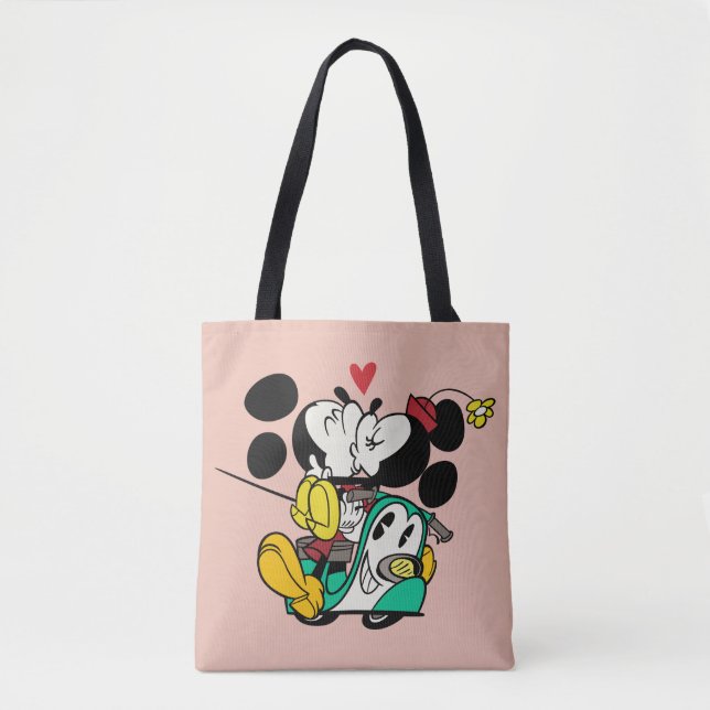 Tote Bag Mickey français | Mickey et Minnie Kissing (Devant)