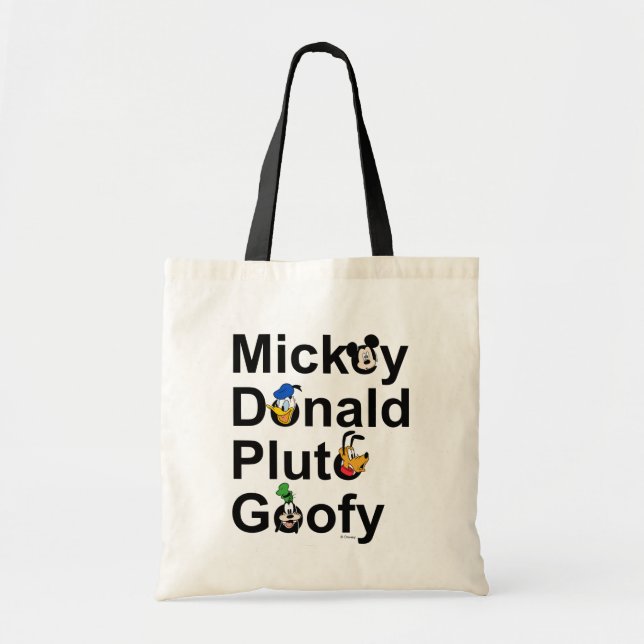 Tote Bag Mickey & Friends | Mickey Donald Pluto Goofy (Devant)