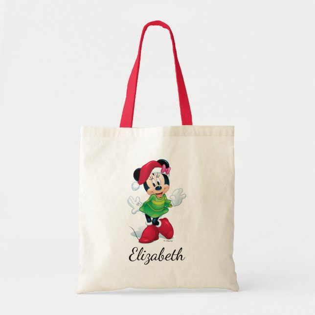 Tote Bag Mickey & Friends | Minnie Vêtue Pour Noël (Devant)