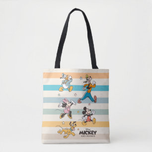 Tote Bag Mickey & Friends Rétro Étoiles et Rayures Graphiqu