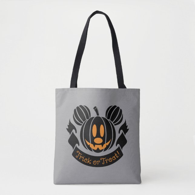 Tote Bag Mickey Jack-o'-Lantern | Tricoter ou traiter (Devant)