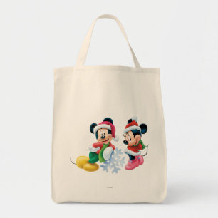 Tote Bag Mickey & Minnie avec flocon de neige