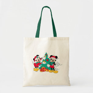 Tote Bag Mickey & Minnie Décorer l'arbre de Noël