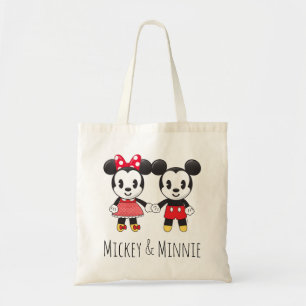 Tote Bag Mickey & Minnie Holding Mains Emoji