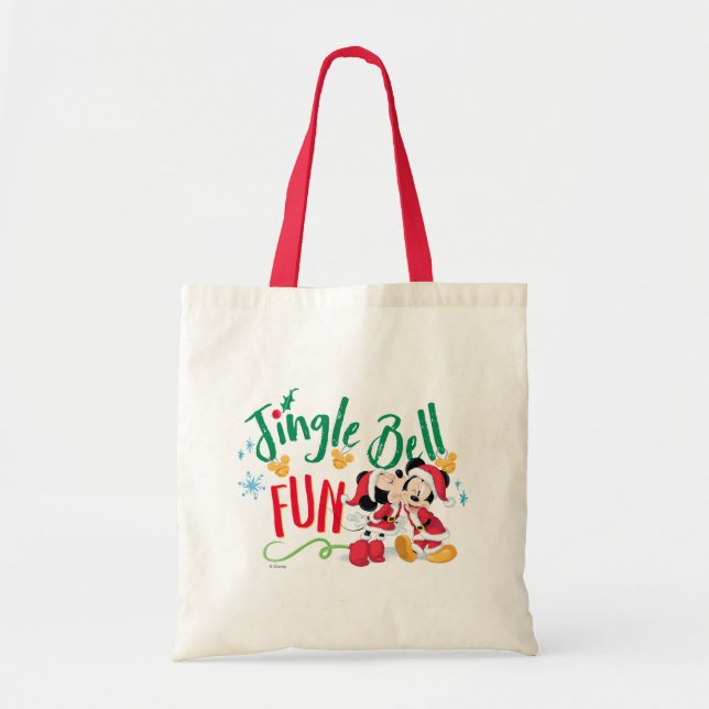 Tote Bag Mickey & Minnie | Jingle Bell Fun (Devant)