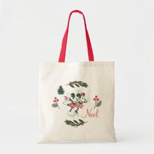 Tote Bag Mickey & Minnie Noel de patinage de Noël
