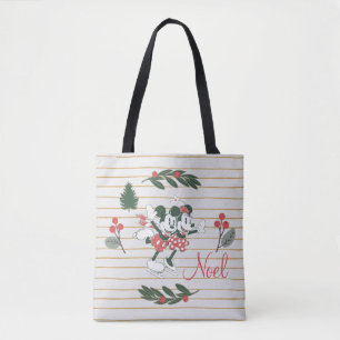 Tote Bag Mickey & Minnie   Noel de patinage de Noël