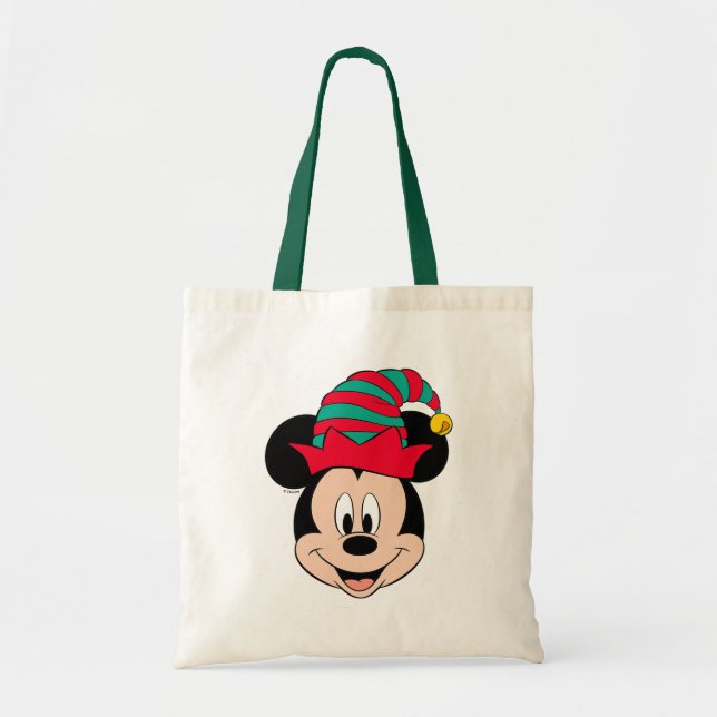Tote Bag Mickey Mouse | Casquette elfe de Noël (Devant)