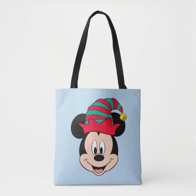 Tote Bag Mickey Mouse | Casquette elfe de Noël (Devant)