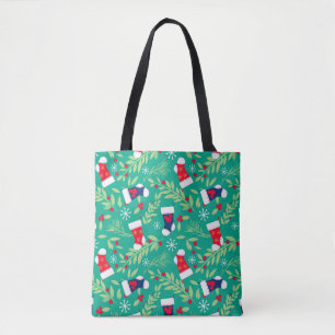 Tote Bag Mickey Mouse   Christmas Stockings & Holly Motif
