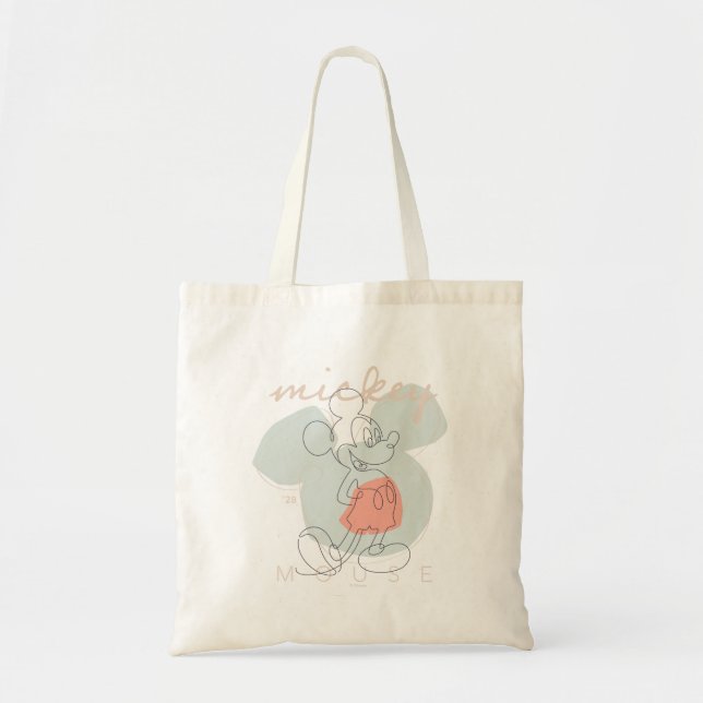Tote Bag Mickey Mouse Continuous Line Graphic (Devant)