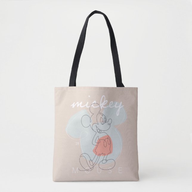 Tote Bag Mickey Mouse Continuous Line Graphic (Devant)