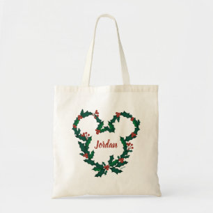 Tote Bag Mickey Mouse Holiday Wreath