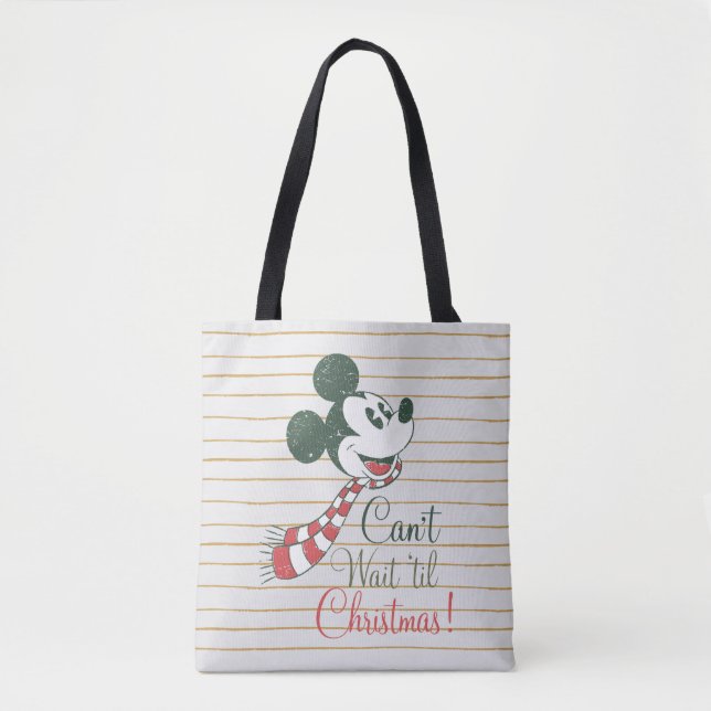 Tote Bag Mickey Mouse | Je ne peux pas attendre avant Noël! (Devant)