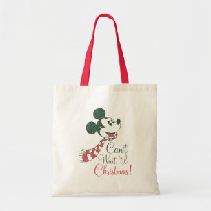 Tote Bag Mickey Mouse   Je ne peux pas attendre avant Noël!
