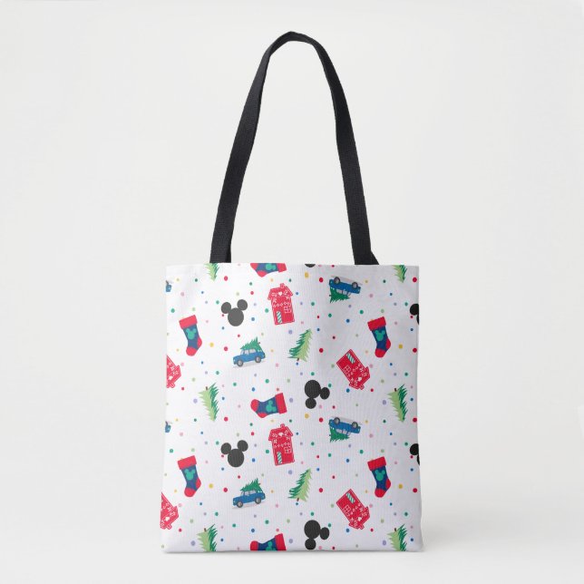 Tote Bag Mickey Mouse | Motif d'icône de Noël (Devant)