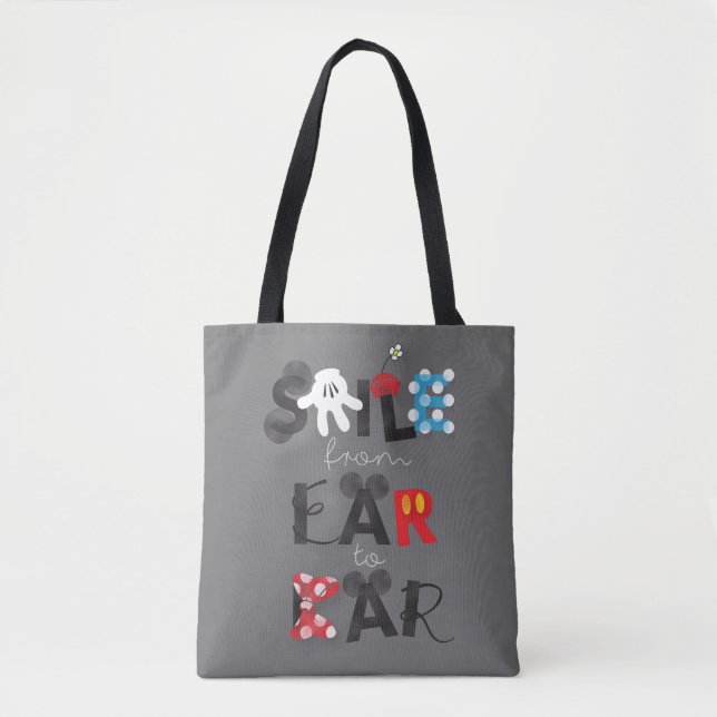 Tote Bag Mickey Mouse | Sourire De L'Oreille À L'Oreille (Devant)