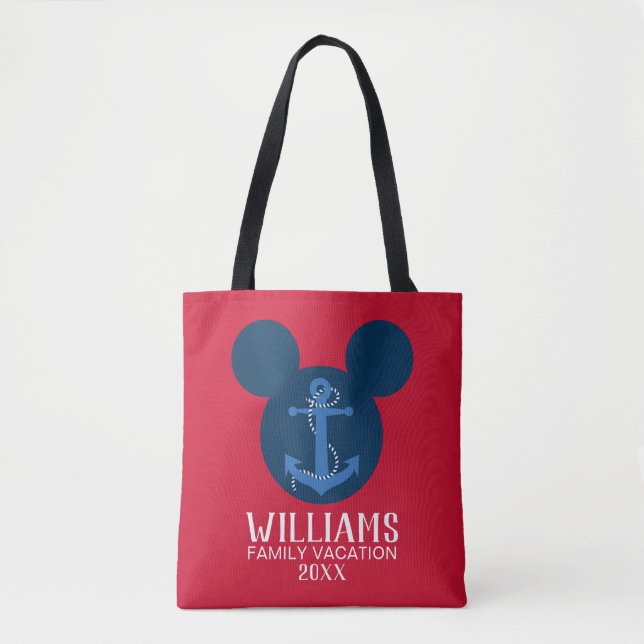 Tote Bag Mickey nautique | Vacances en famille (Devant)