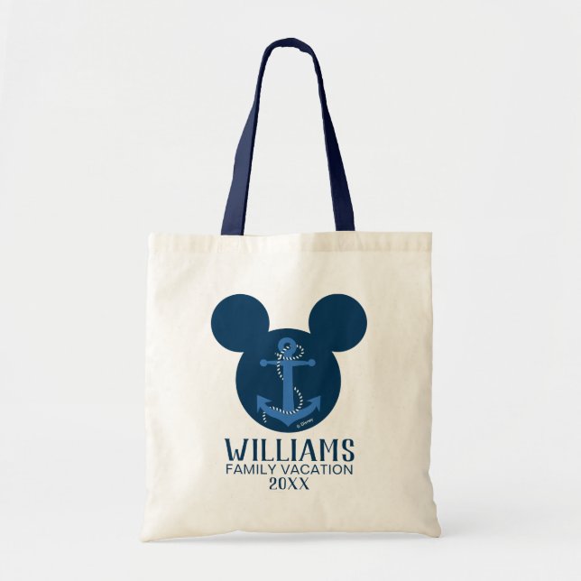 Tote Bag Mickey nautique | Vacances en famille (Devant)