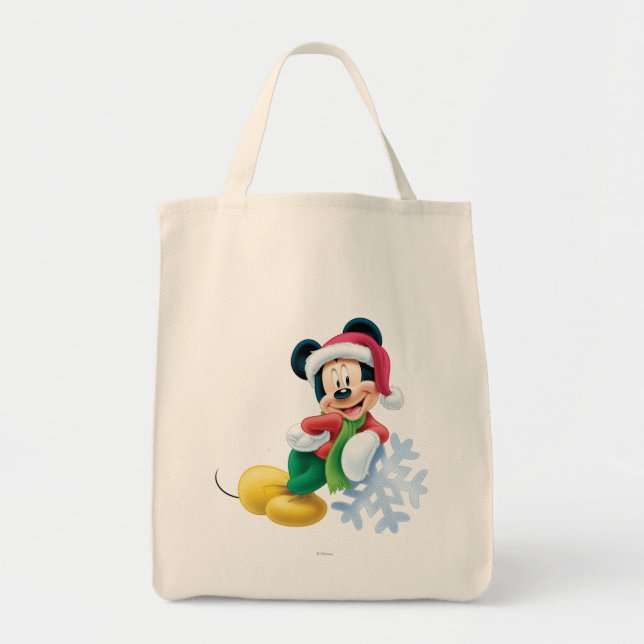 Tote Bag Mickey Souris sur Snowflake (Devant)