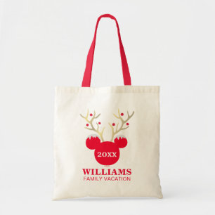 Tote Bag Mickey Vacances en famille de Noël