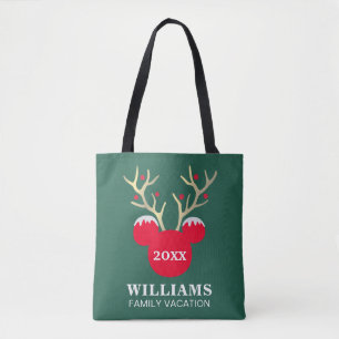 Tote Bag Mickey Vacances en famille de Noël